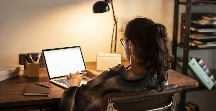 file art of a student on a computer